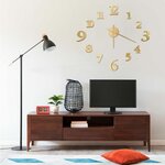 VIDAXL Horloge murale 3D Design moderne Dore 100 cm XXL