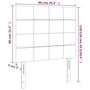 Voir la diapositive 6 : VIDAXL Tetes de lit 2 pcs Marron Fonce 90x5x78/88 cm Tissu