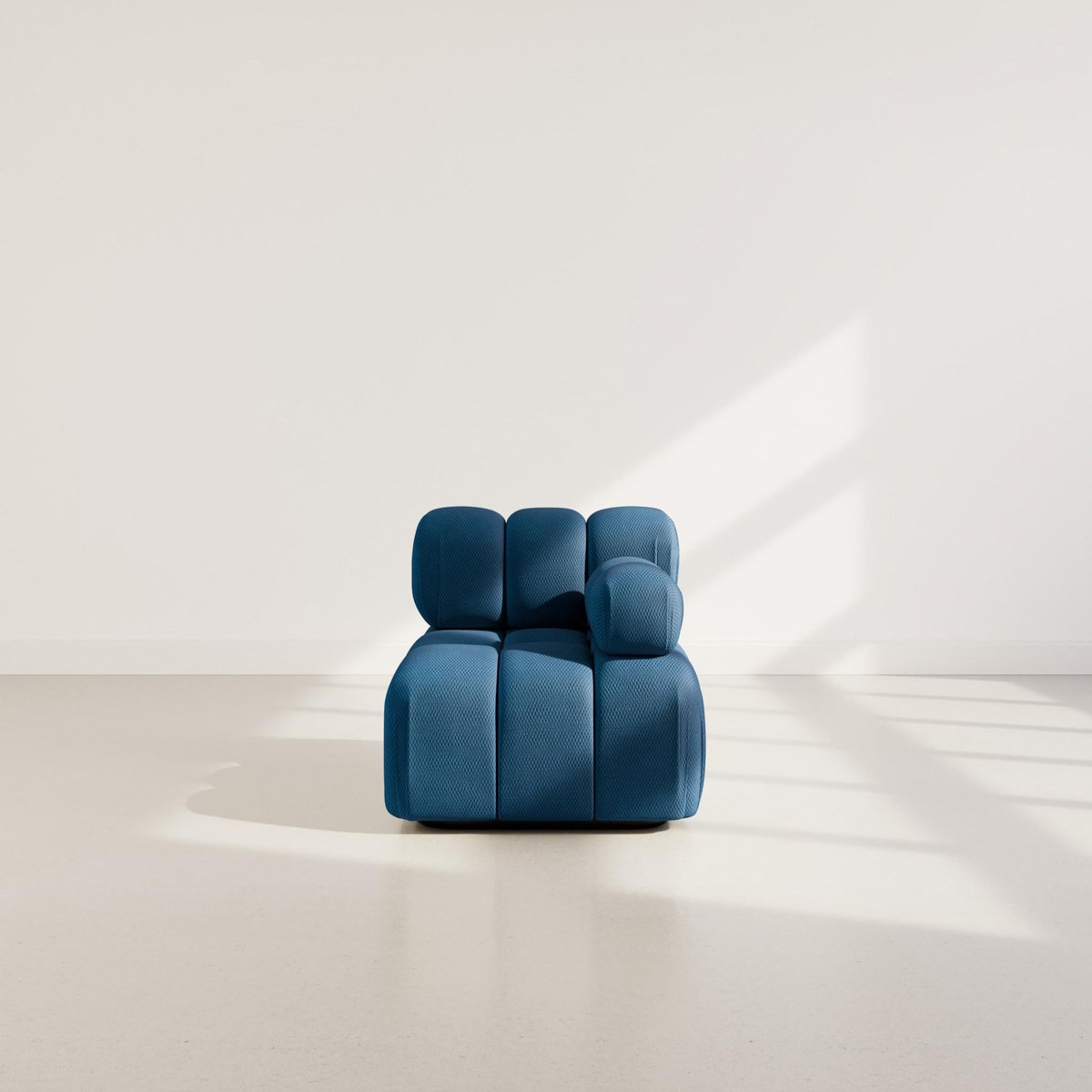 LISA DESIGN Ruby - module d'assise droit en velours texturé