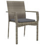Voir la diapositive 5 : VIDAXL Ensemble a manger jardin et coussins 7 pcs gris rotin