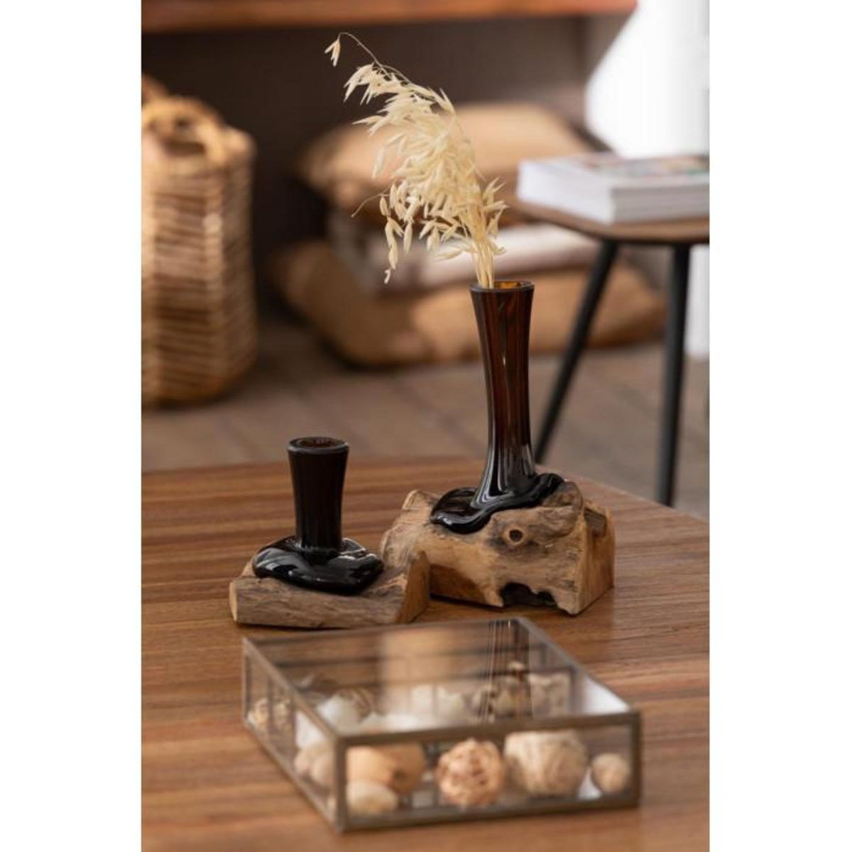 Paris Prix Vase Haut sur Pied  Gamal  29cm Marron