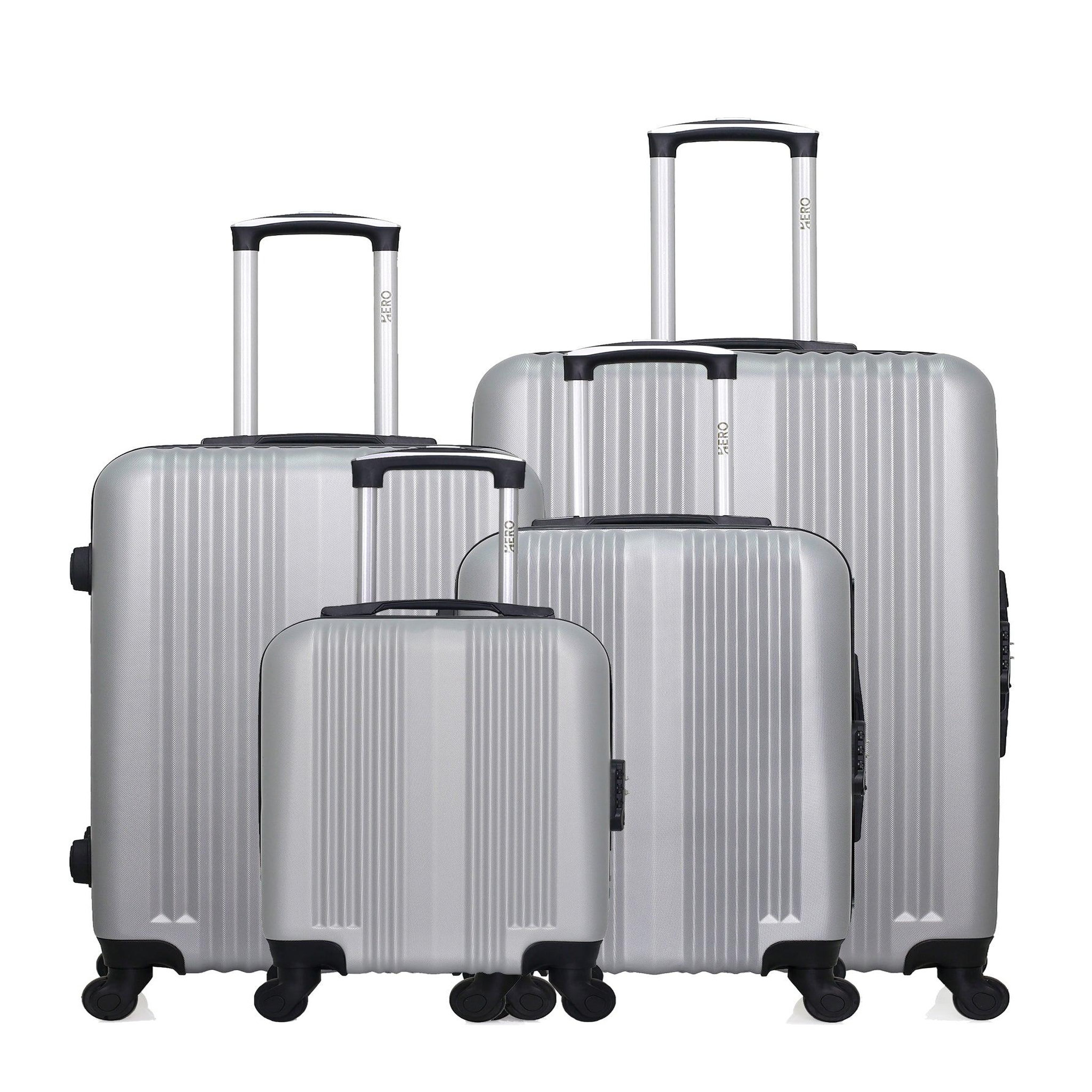 HERO Hero - lot de 4 - valise grand format, valise weekend, valise cabine, valise cabine xxs lipari