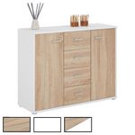 IDIMEX Buffet ELODIE, en mélaminé. Coloris disponibles : Bicolore, Marron