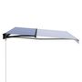 Voir la diapositive 2 : VIDAXL Auvent manuel retractable 400x300 cm Bleu et blanc