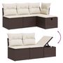 Voir la diapositive 3 : VIDAXL Salon de jardin avec coussins 5 pcs marron resine tressee