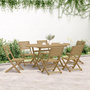 Voir la diapositive 3 : VIDAXL Chaises pliables de jardin lot de 6 bois massif d'acacia