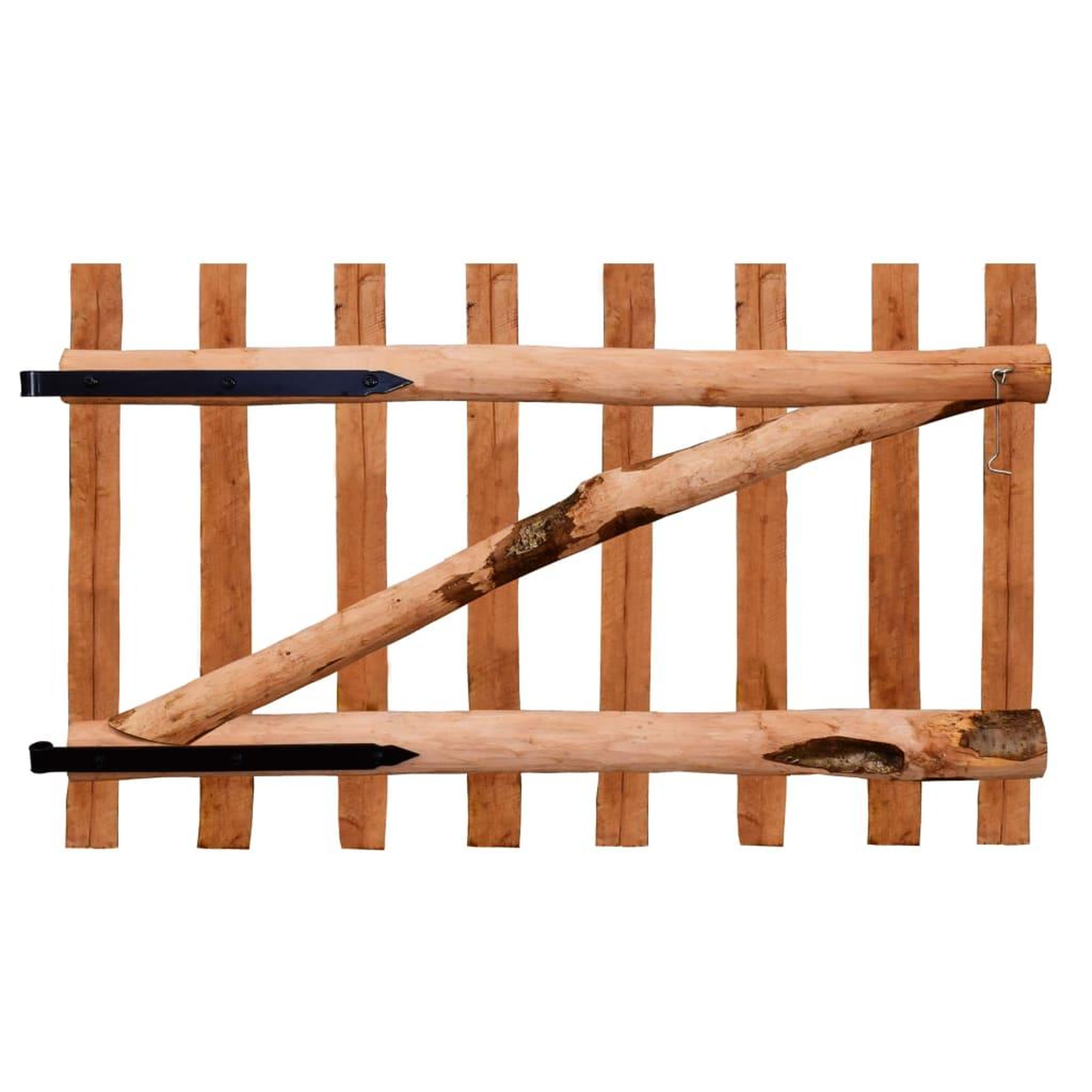 Voir la diapositive 2 : VIDAXL Portillon de cloture Bois de noisetier impregne 100x60 cm