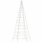 Voir la diapositive 4 : VIDAXL Sapin de Noël a LED sur mat de drapeau 200 LED colore 180 cm