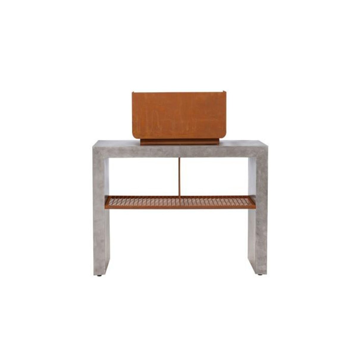 Paris Prix Meuble Bas d'Extérieur Avec Gril  Velas  120cm Gris Clair