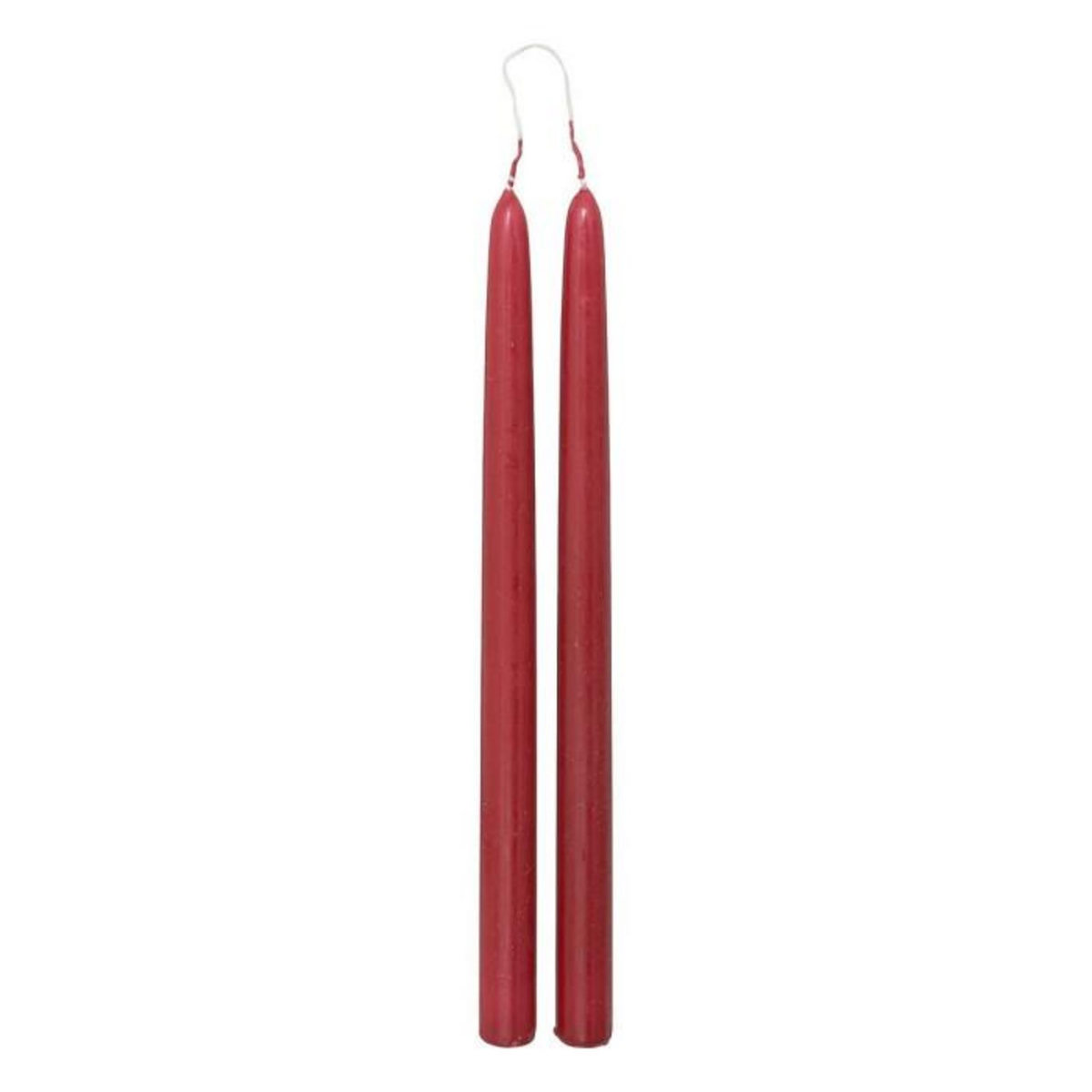 ATMOSPHERA Lot de 2 Bougies Bâton  Hugo  30cm Rouge