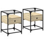 Voir la diapositive 2 : VIDAXL Tables de chevet 2 pcs chene sonoma 40x40x55 cm bois ingenierie