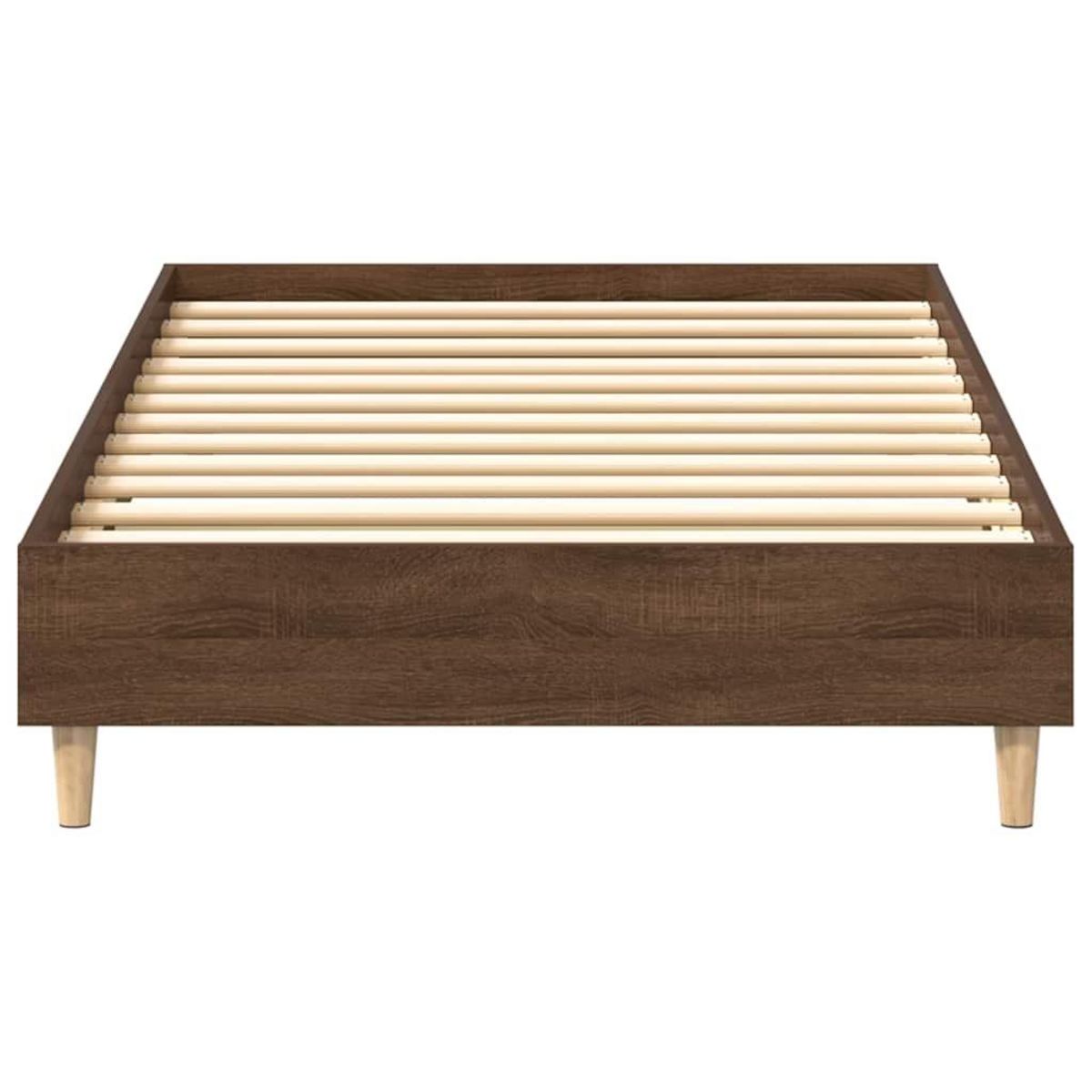 VIDAXL Cadre de lit sans matelas chene marron 75x190cm bois ingenierie