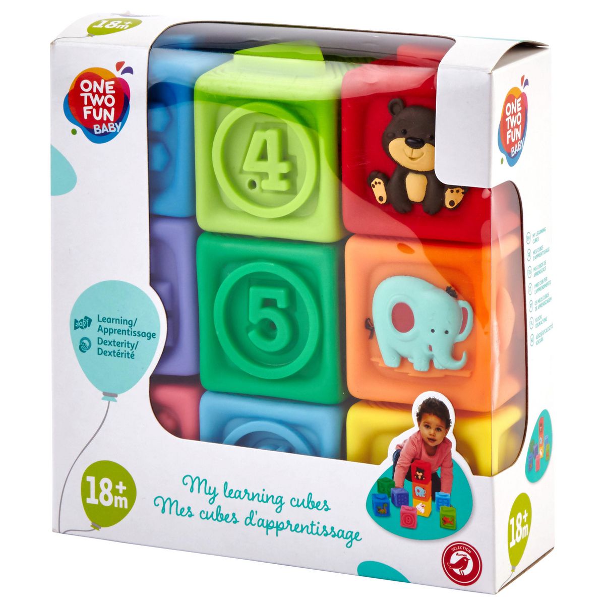 One Two Fun Cubes soft 9 pièces 