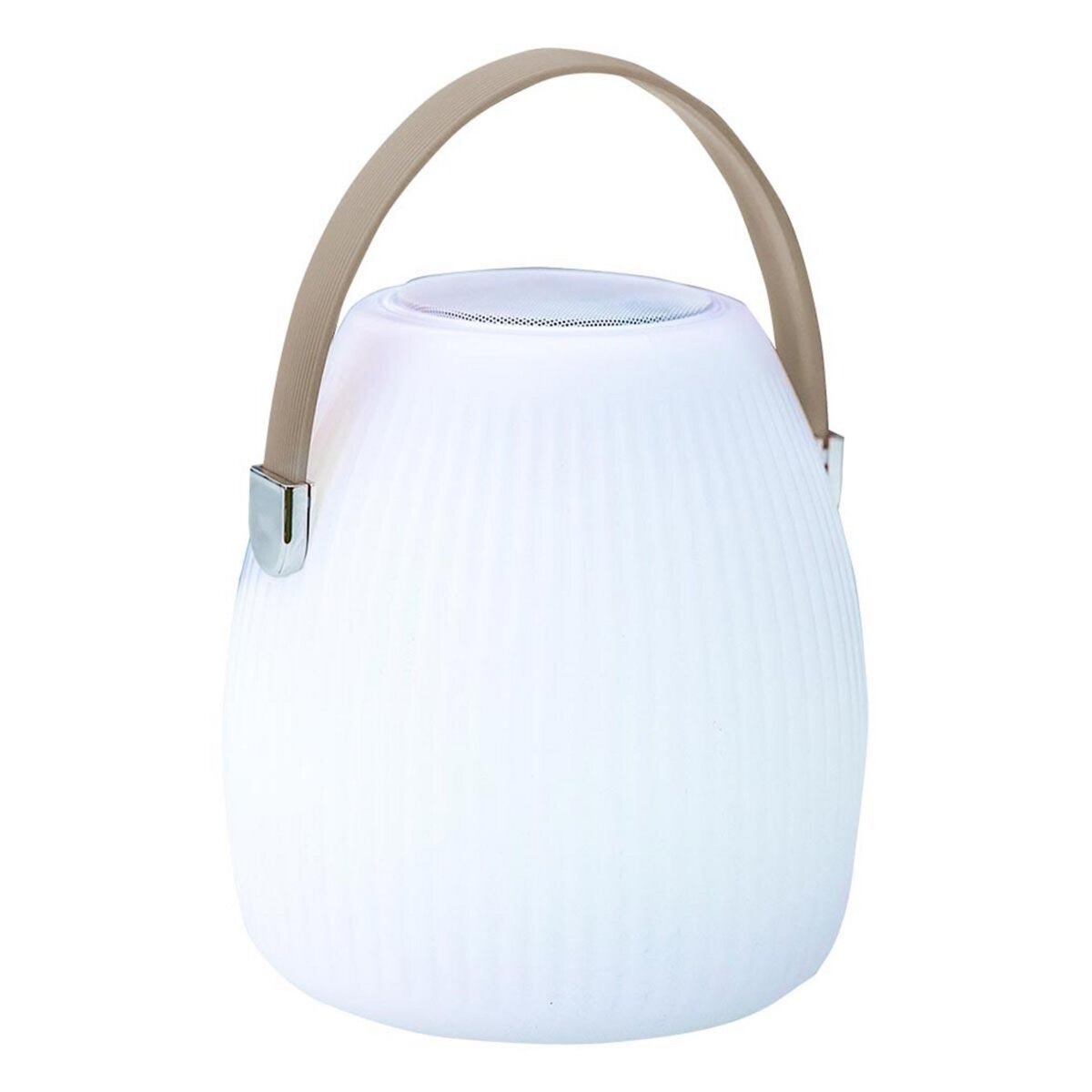 Lumisky Lampe enceinte bluetooth sans fil MINI MAY Beige Polyéthylène H23CM