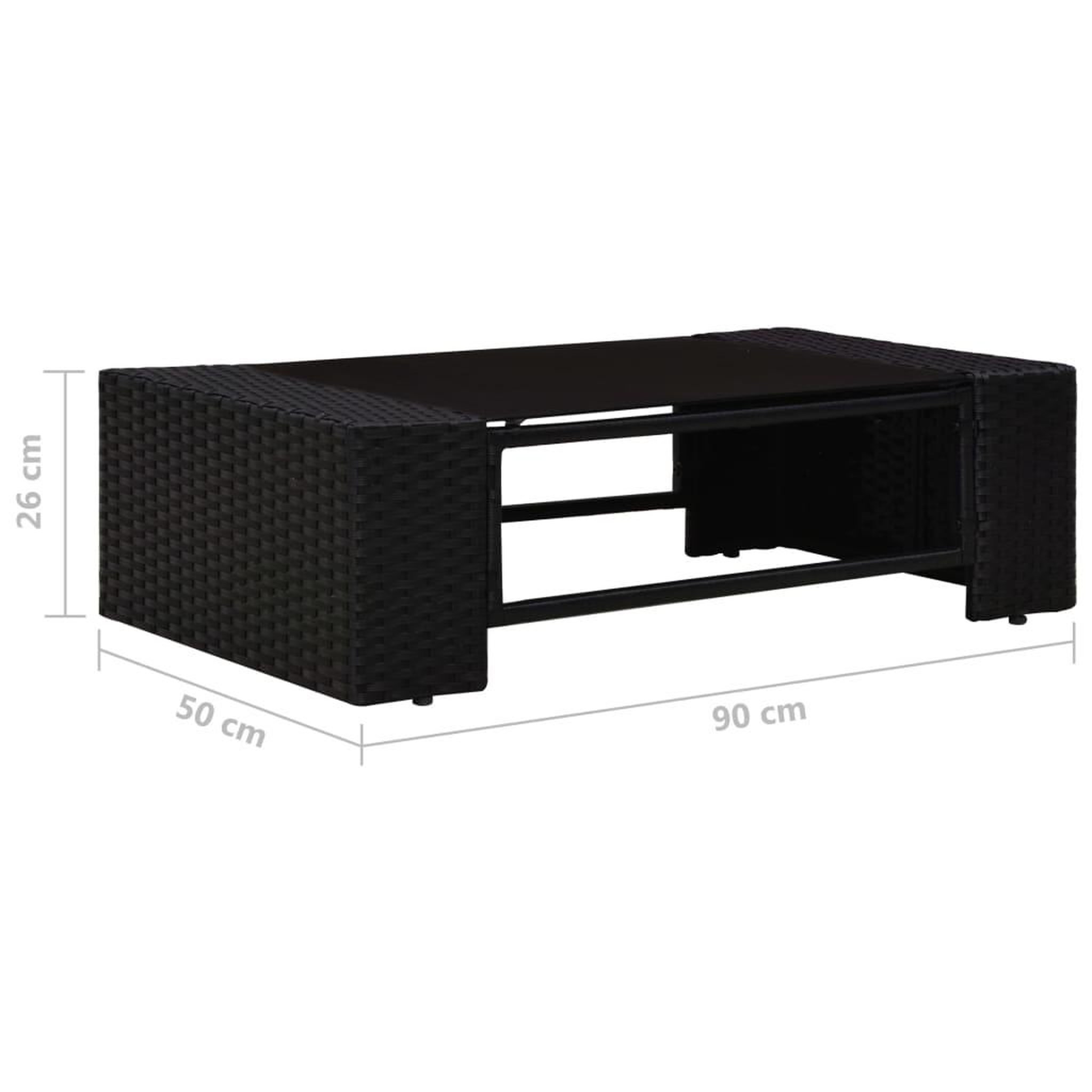 Voir la diapositive 6 : VIDAXL Salon de jardin 8 pcs Resine tressee Noir