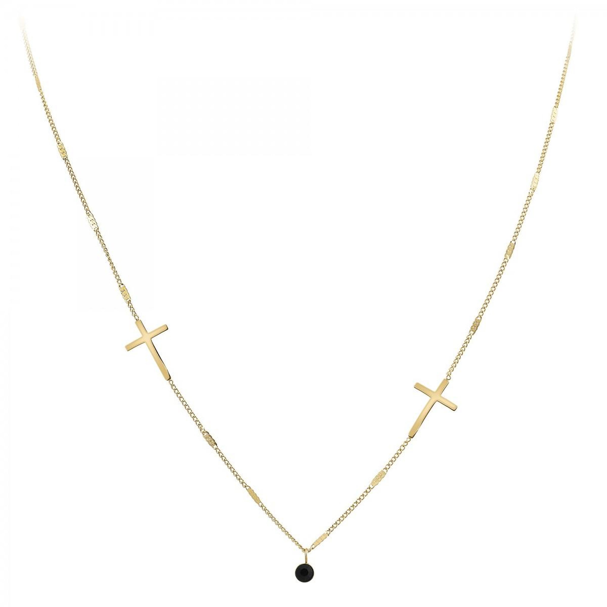 Voir la diapositive 3 : SC BOHEME Collier croix par SC Bohème orné d'un Cristal scintillant