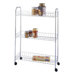Wenko Etagère à roulettes gain de place - Acier chromé