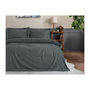 Voir la diapositive 3 : GENERIQUE Parure de lit - 129CTN63974 - 1 housse de couette 220 x 240 cm + 2 taies d'oreiller 60 x 60 cm - Satiné 100% coton - Anthracite