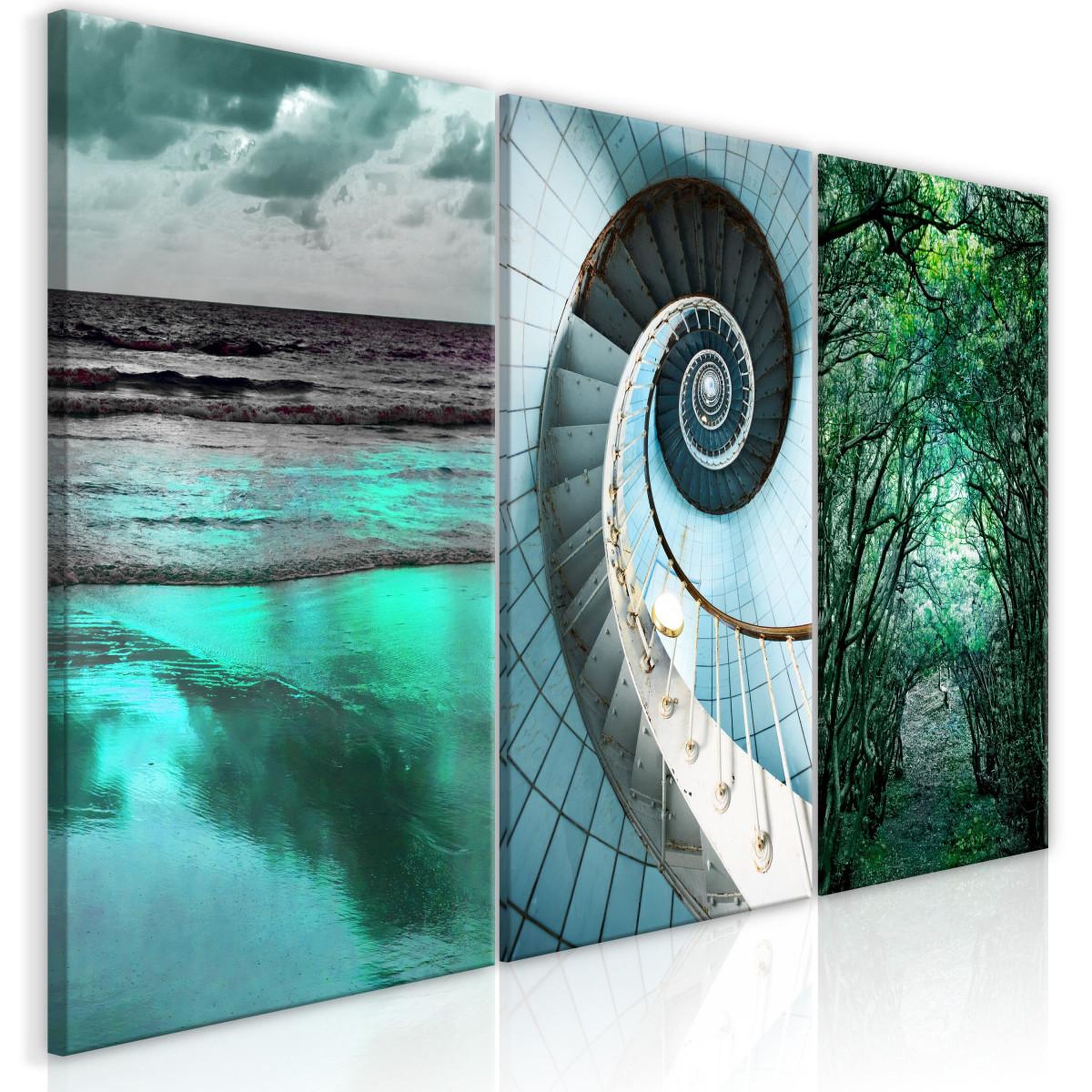 Paris Prix Tableau imprimé  faces of nature 3 panneaux  60x120cm