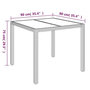 Voir la diapositive 6 : VIDAXL Table de jardin dessus en verre Gris 90x90x75 cm Resine tressee