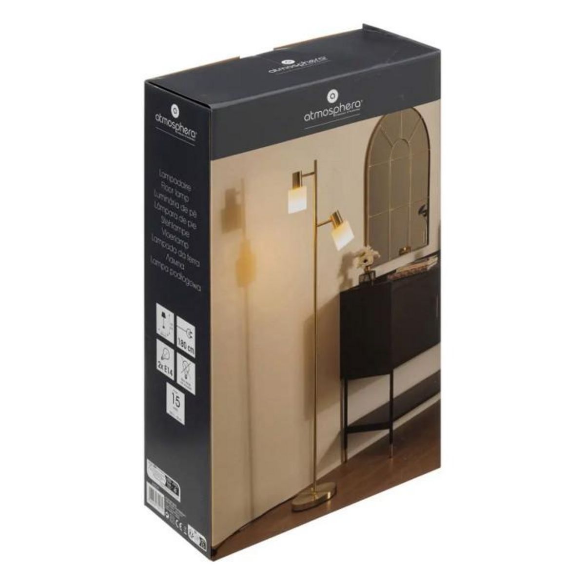 ATMOSPHERA Lampadaire Design en Métal  Tais  143cm Or