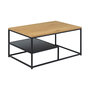 Voir la diapositive 4 : LISA DESIGN Salida - table basse - effet bois et métal noir - 90 cm