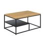 Voir la diapositive 4 : LISA DESIGN Salida - table basse - effet bois et métal noir - 90 cm
