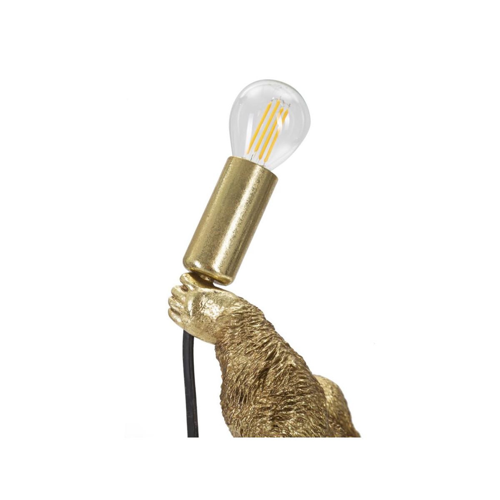 Voir la diapositive 6 : Paris Prix Lampe à poser en résine  gorille  40cm or