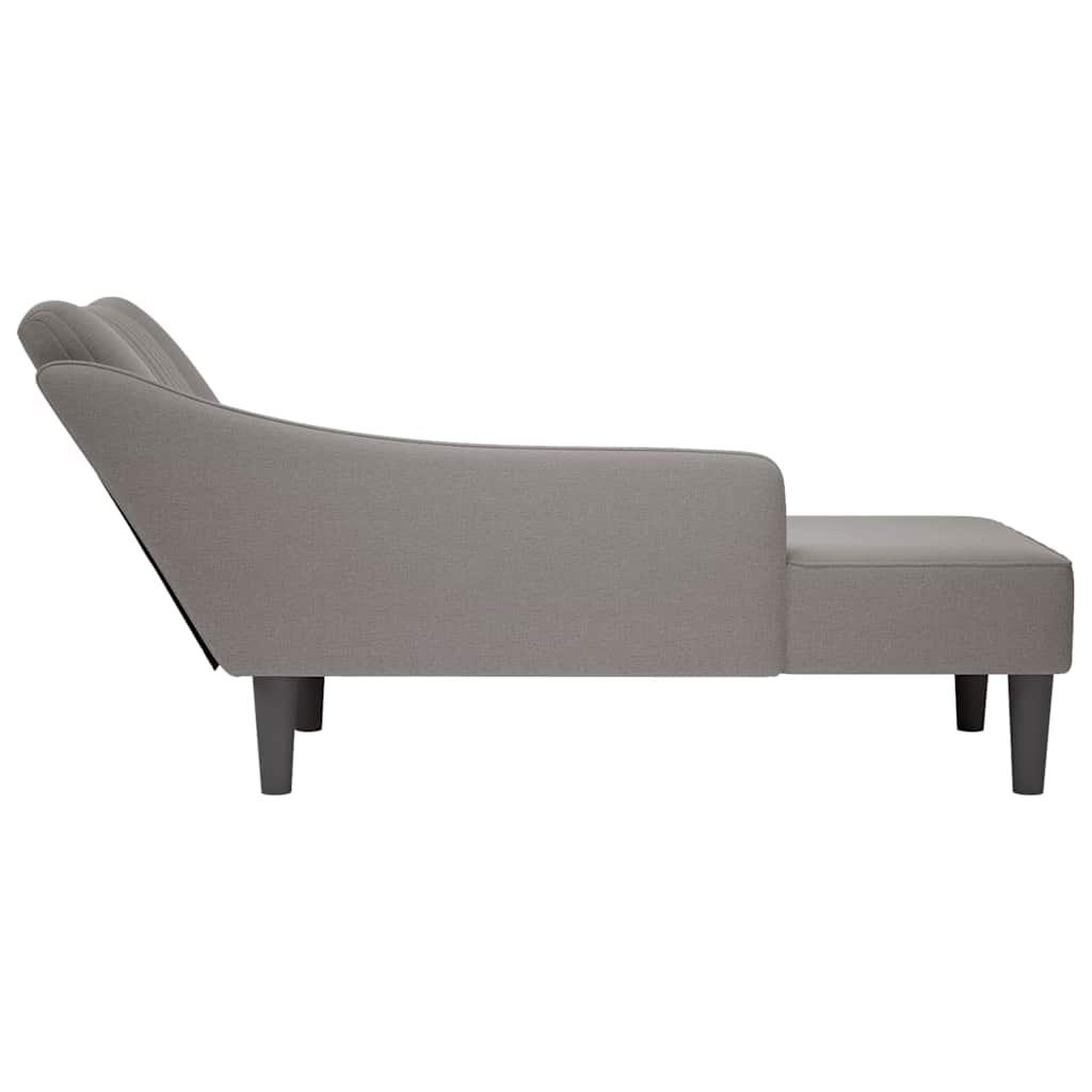 Voir la diapositive 5 : VIDAXL Fauteuil long avec accoudoir droit taupe tissu