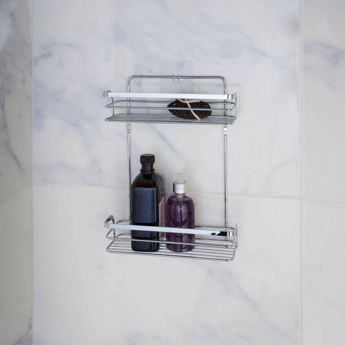 Paris Prix Serviteur de Douche 2 Niveaux  Filaire Premium  35cm Chrome