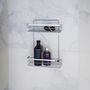 Voir la diapositive 3 : Paris Prix Serviteur de Douche 2 Niveaux  Filaire Premium  35cm Chrome