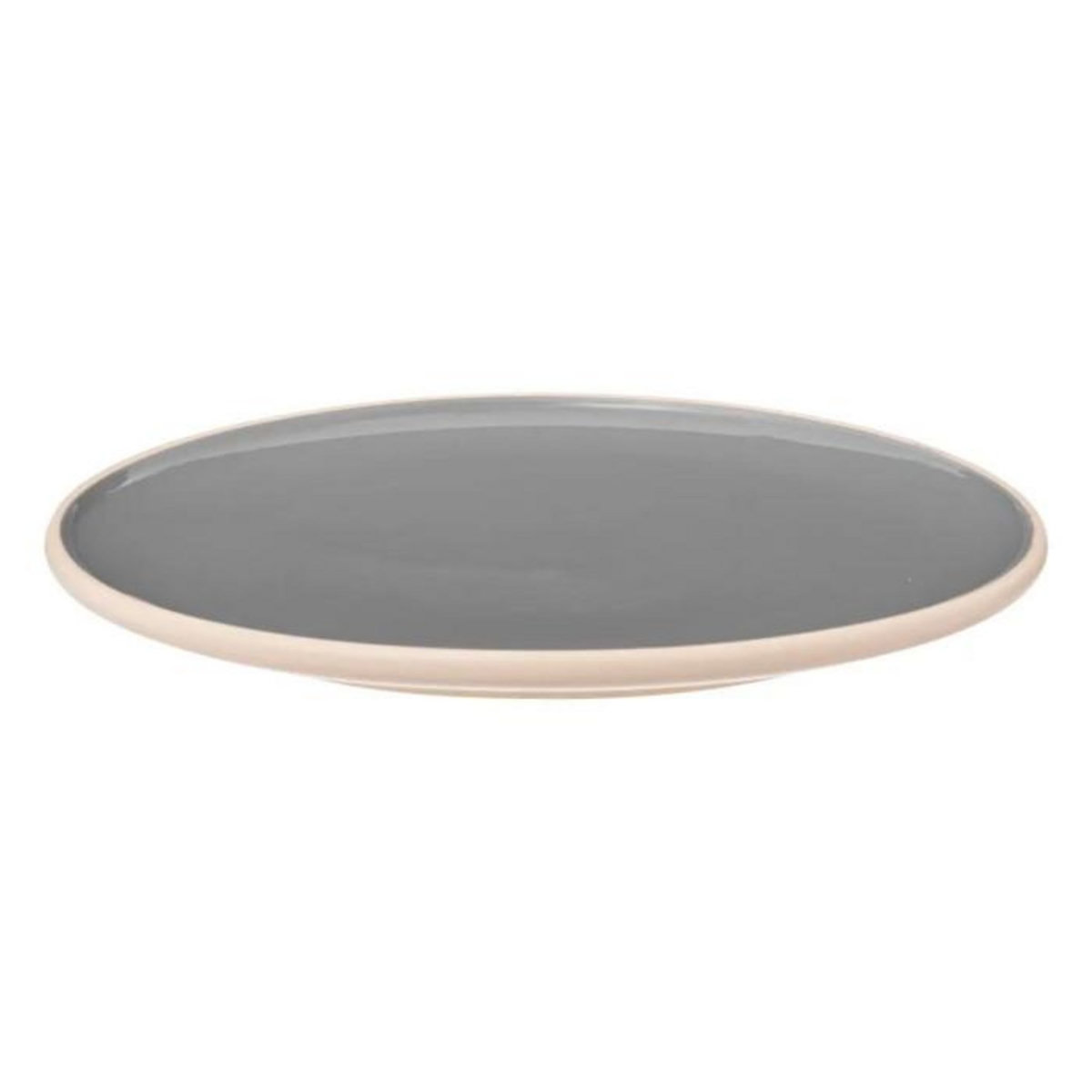 SECRET DE GOURMET Lot de 6 Assiettes Plates  Asma  27cm Gris