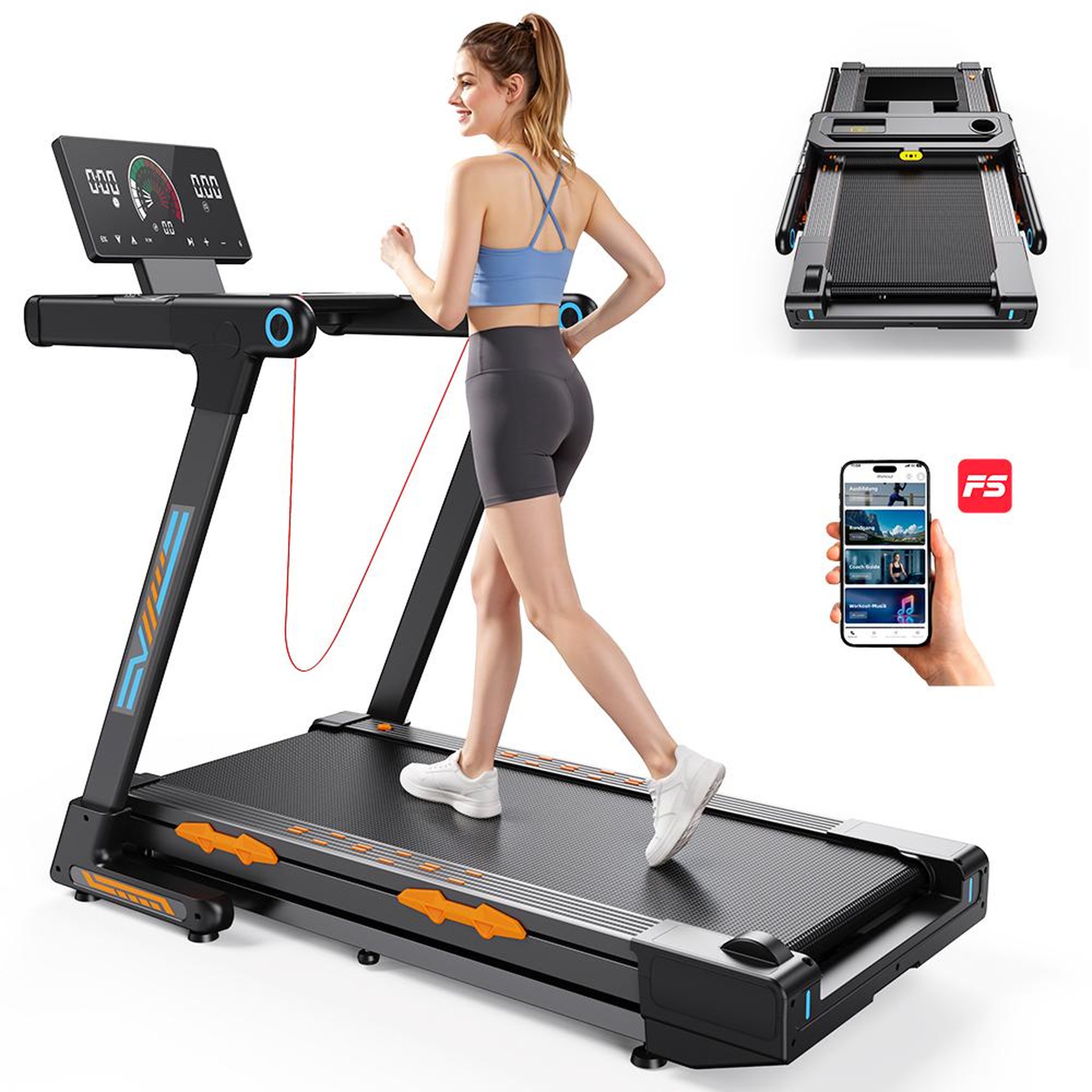 Voir la diapositive 3 : FORMILL Formill ft71 tapis de course inclinable, 1–16 km/h, inclinaison 24 %