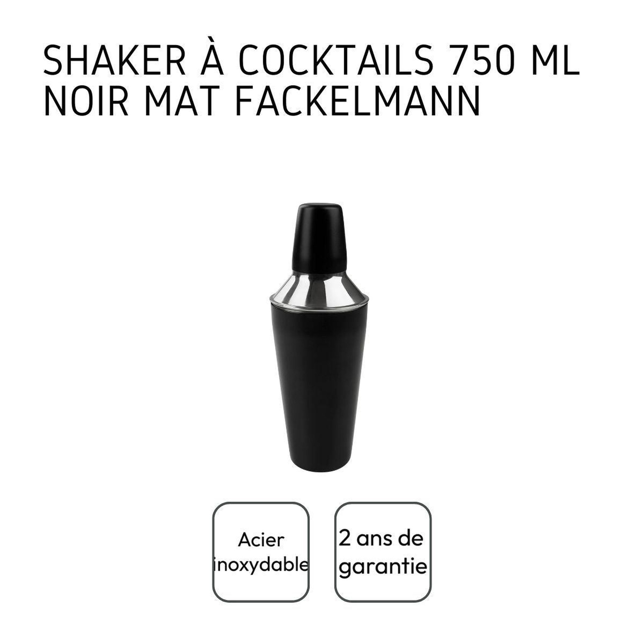 Voir la diapositive 4 : Fackelmann Shaker de barman pour cocktails de 750 ml fackelmann spectre