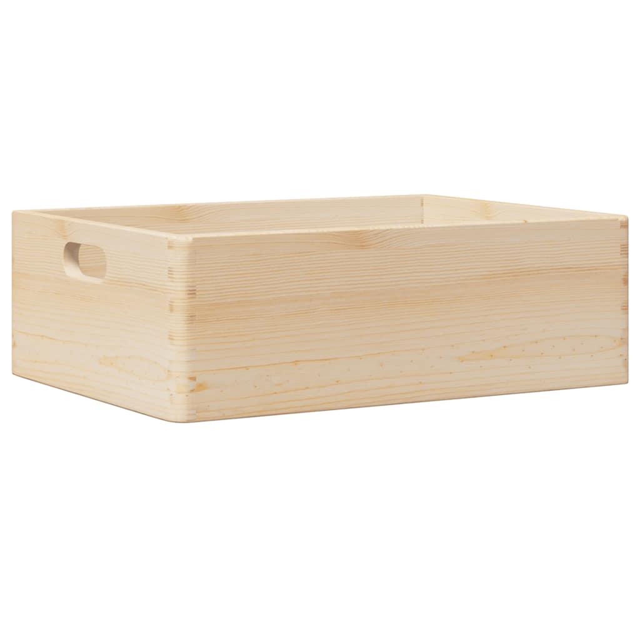 Voir la diapositive 2 : VIDAXL Boîte en bois avec poignees 40x30x13 cm bois de pin massif
