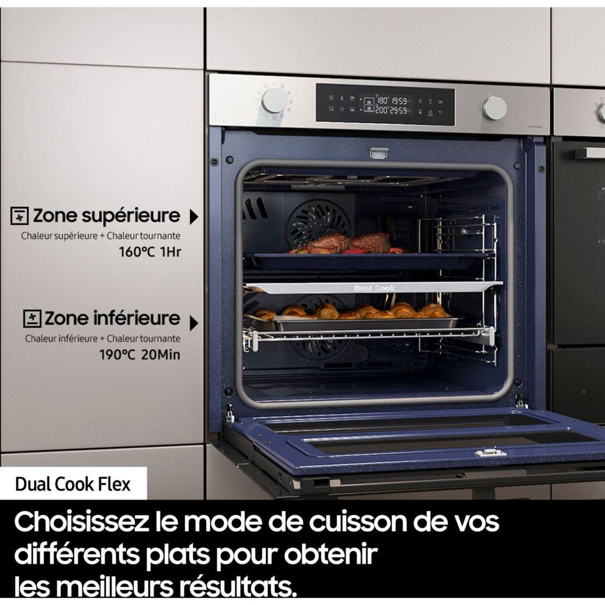 Samsung Four encastrable NV7B45502AK DualCookFlex