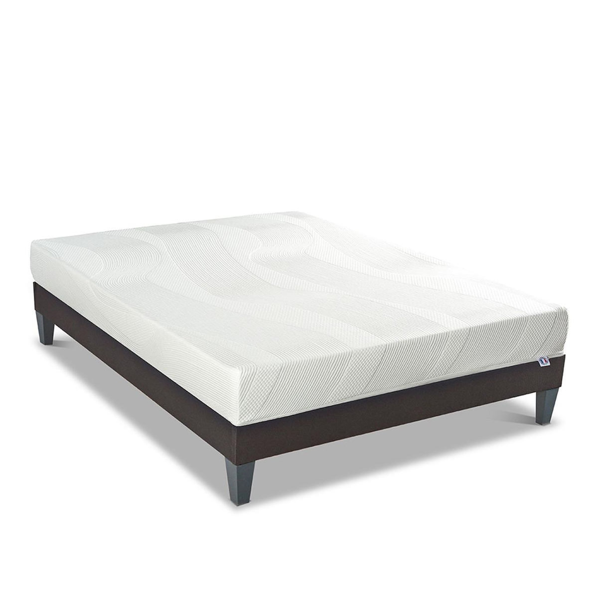 BELLECOUR BELLECOUR LITERIE | Ensemble PARIS | Matelas Mémoire de forme + Sommier Bois