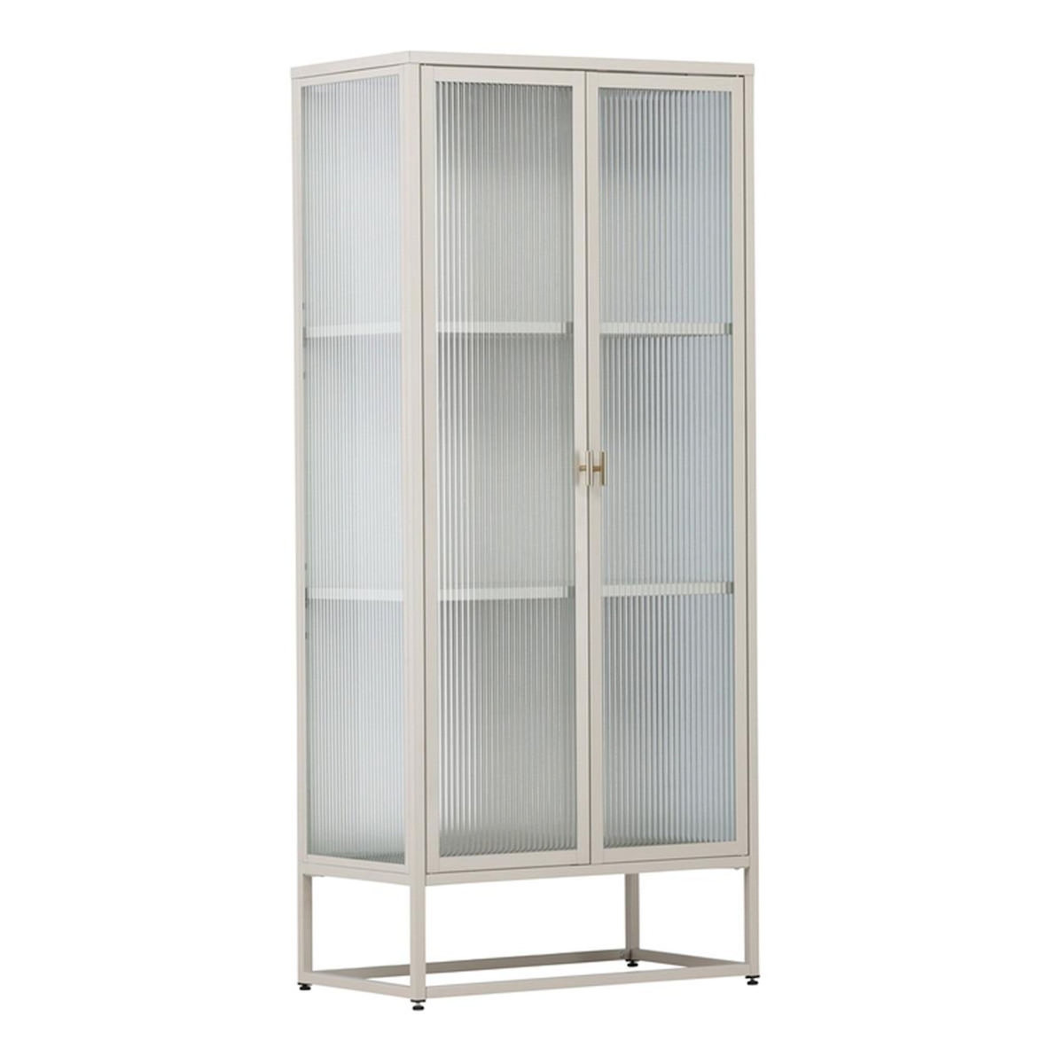 Paris Prix Vitrine 2 Portes Design  Garis  160cm Beige