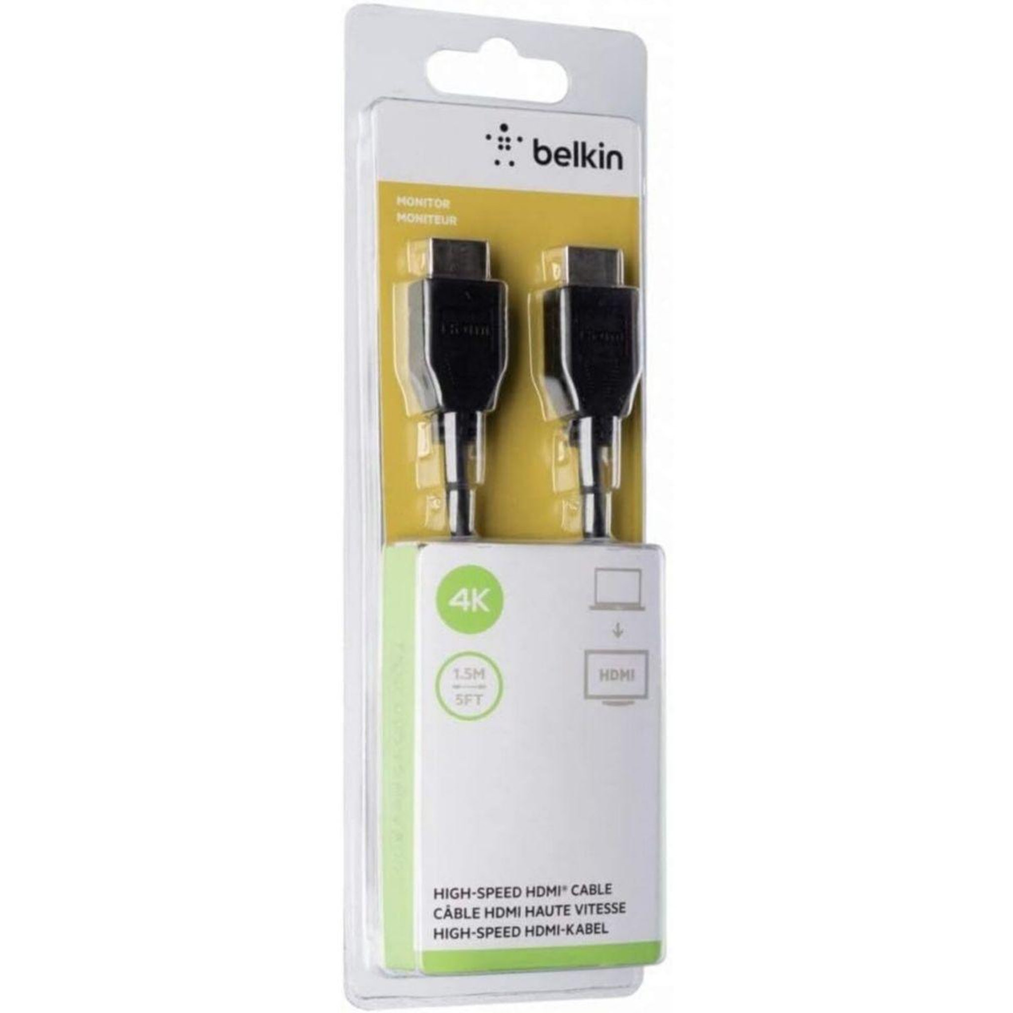Voir la diapositive 3 : Belkin Adaptateur HDMI 2.0 1.5M Noir F3Y017bt1.5MBLK