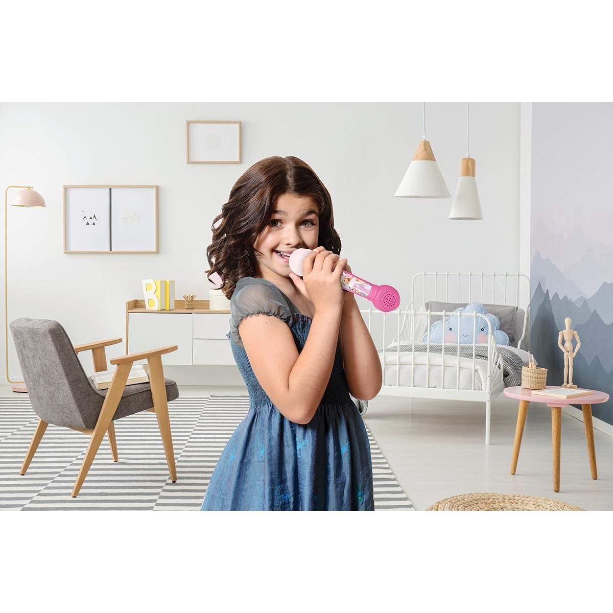 Lexibook Microphone Lumineux avec Mélodies et Effets Sonores Barbie