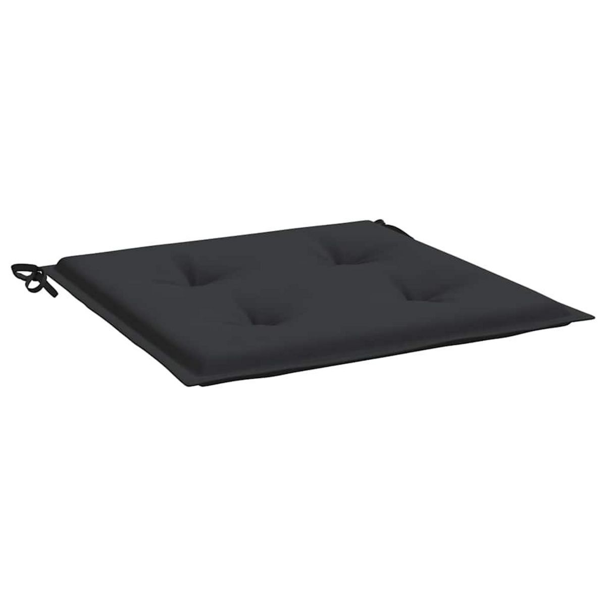 VIDAXL Coussins de chaise de jardin lot de 2 noir 50x50x3 cm