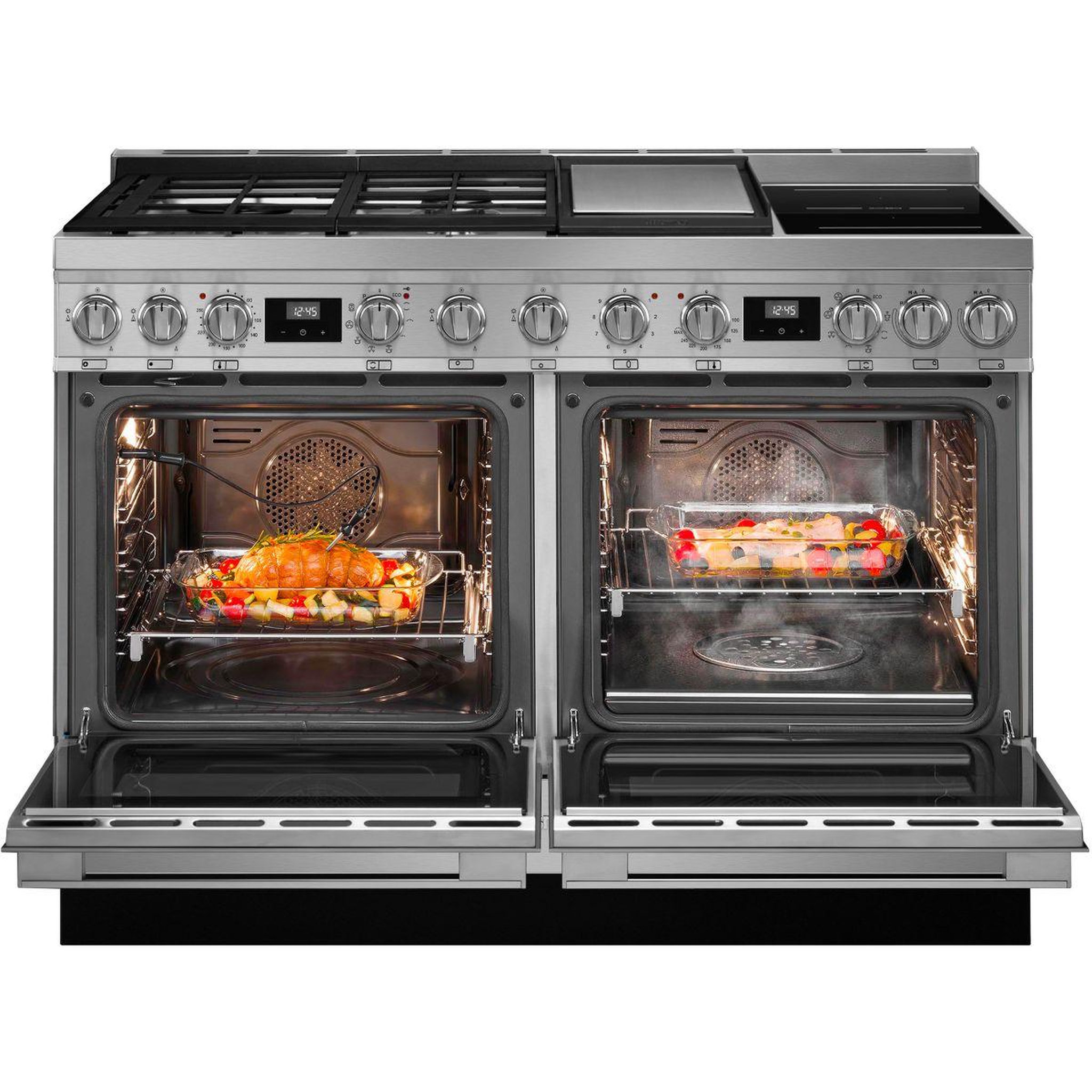 Voir la diapositive 3 : SMEG Piano de cuisson mixte cpf120igmpx