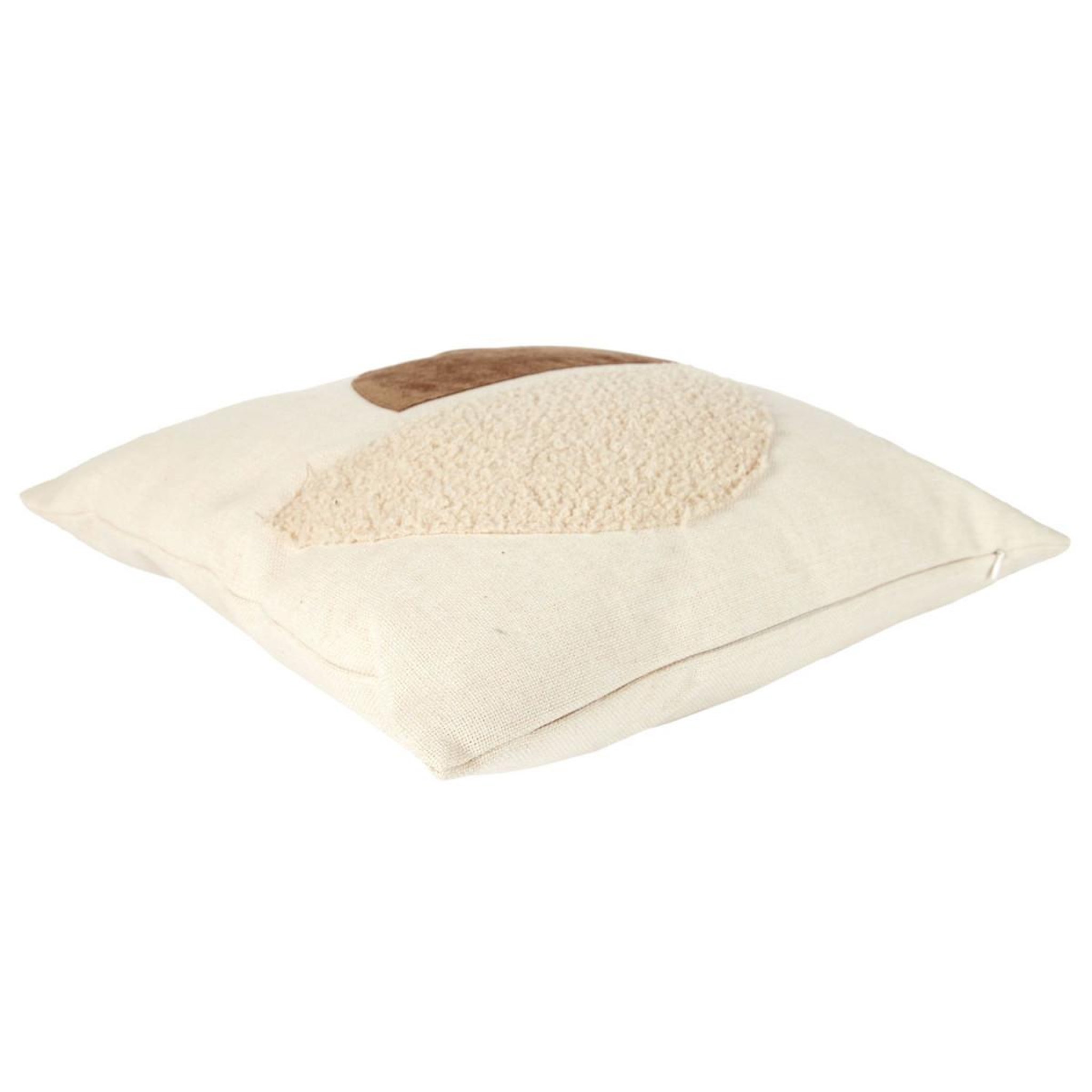 Voir la diapositive 3 : The Home Deco Factory Coussin déco bouclette  natural  40x40cm beige