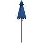 Voir la diapositive 4 : VIDAXL Parasol Bleu 200x224 cm Aluminium