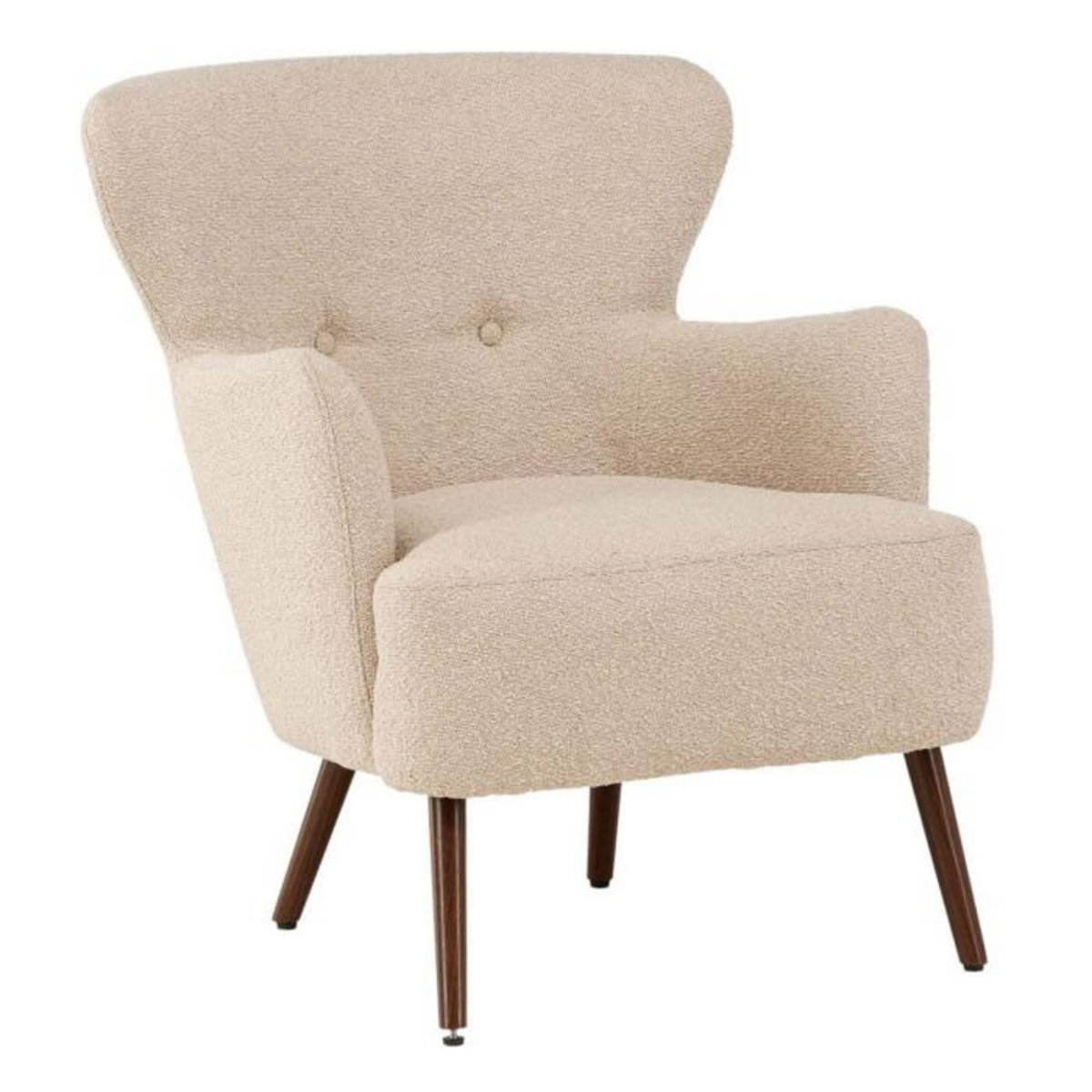 Paris Prix Fauteuil Design Bouclette  Lincoln  85cm Beige