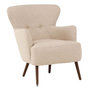 Voir la diapositive 1 : Paris Prix Fauteuil Design Bouclette  Lincoln  85cm Beige