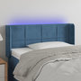 Voir la diapositive 1 : VIDAXL Tete de lit a LED Bleu fonce 83x16x78/88 cm Velours