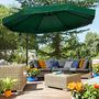 Voir la diapositive 4 : OUTSUNNY Parasol déporté octogonal inclinable pivotant manivelle moustiquaire pied acier Ø 2,95 x 2,42H m vert
