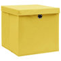 Voir la diapositive 2 : VIDAXL Boîtes de rangement avec couvercles 4 pcs 28x28x28 cm Jaune