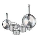 ELO Ensemble de 2 Poêles de cuisson 24 et 32 cm et 3 faitouts 14, 16 et 20 cm Elo Profi Citrin